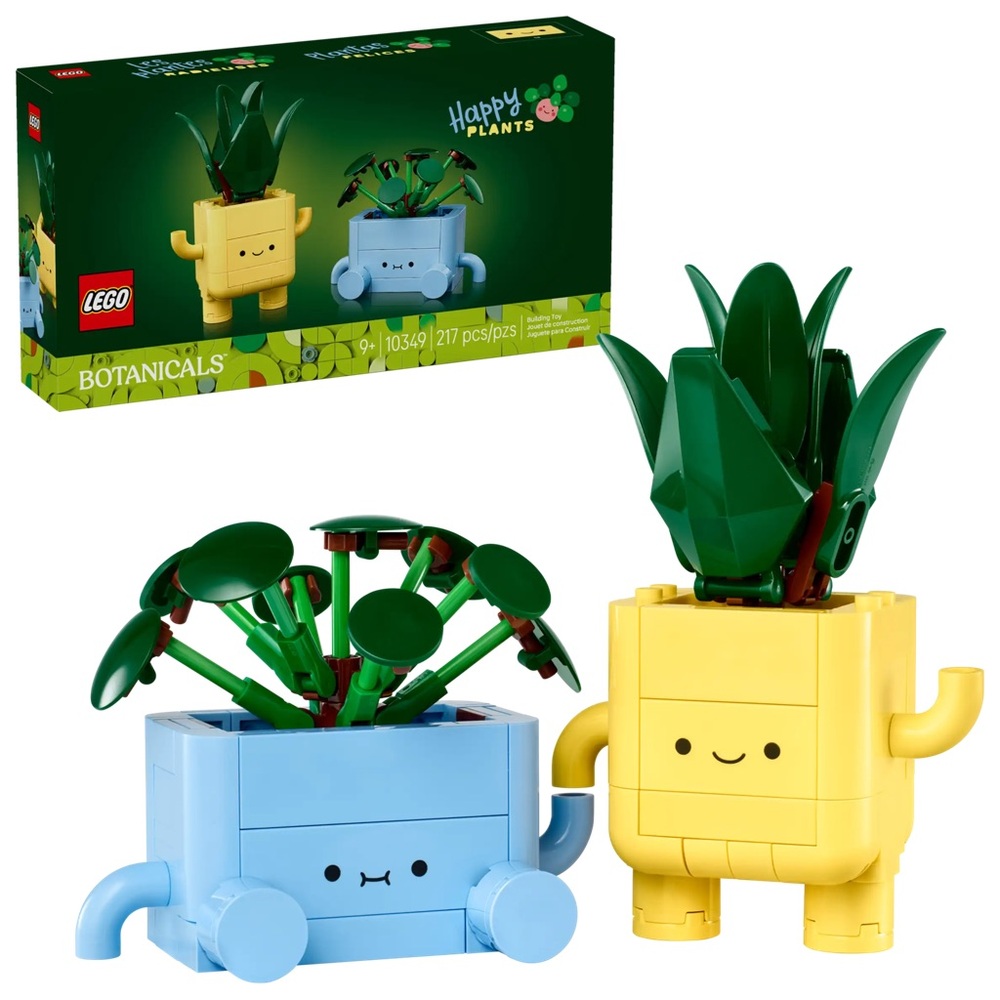 LEGO Botanical Happy Plants Set - Green, Yellow, and Blue